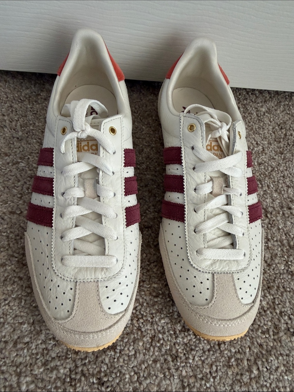 adidas Japan Low-Top Sneakers — Cream, Burgundy & Rust - Picture 2 of 8